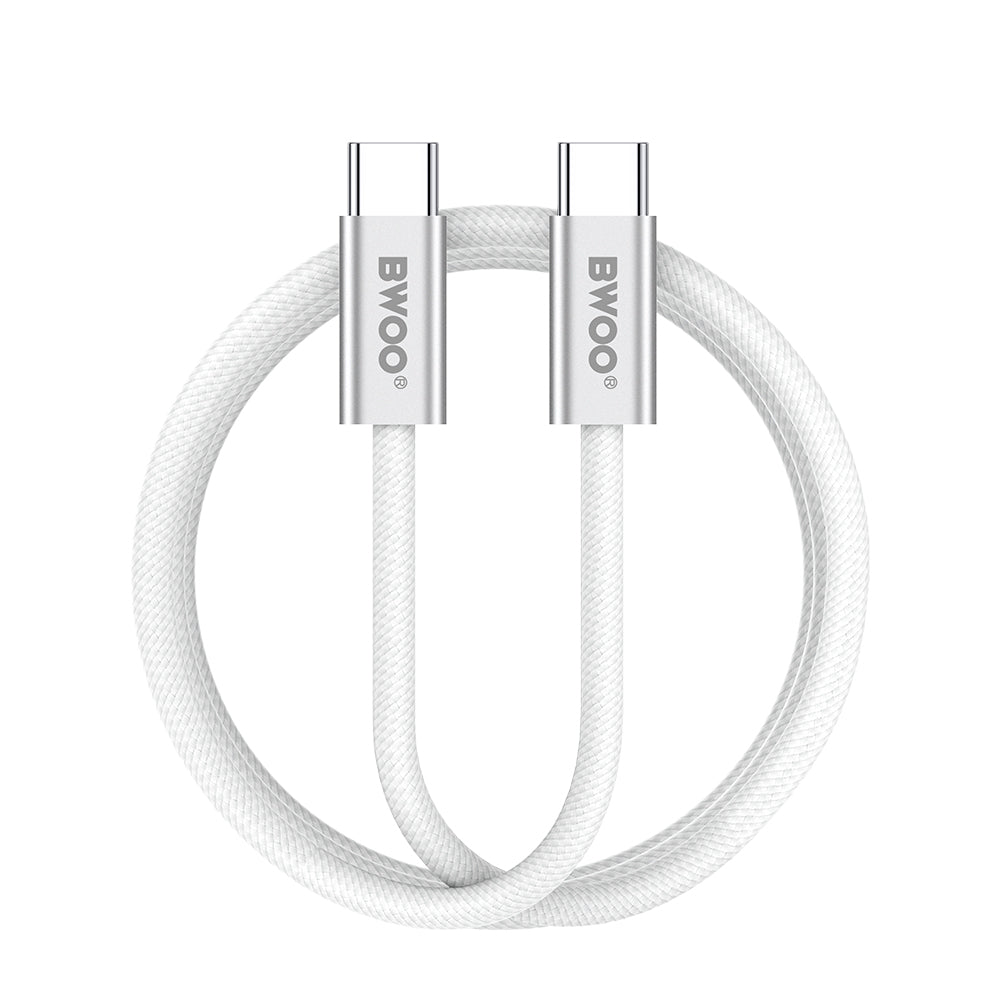 USB-C kabel za punjenje i prijenos podataka BWOO BO-X317C, 240W, 1m, Bijeli