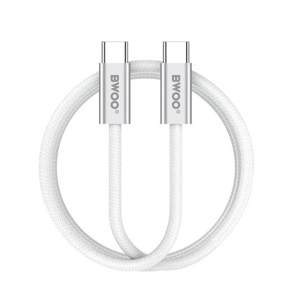 USB-C kabel za punjenje i prijenos podataka BWOO BO-X317C, 240W, 1m, Bijeli