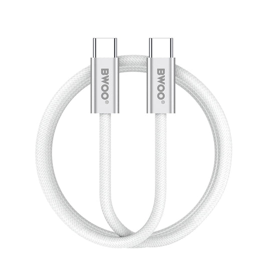 USB-C kabel za punjenje i prijenos podataka BWOO BO-X317C, 240W, 1m, Bijeli