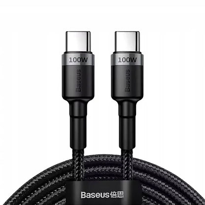 Kabel za podatke i punjenje USB-C - USB-C Baseus Cafule, 100W, 2m, Sivi CATKLF-BLG1