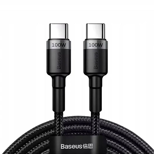 Kabel za podatke i punjenje USB-C - USB-C Baseus Cafule, 100W, 2m, Sivi CATKLF-BLG1
