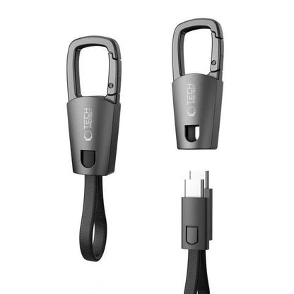 Kabel za podatke i punjenje USB-C - USB-C Tech-Protect Ultraboost DNA privjesak za ključeve, 60W, 0.17m, Sivi