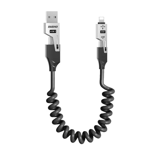 Kabel za podatke i punjenje USB-A / USB-C - Lightning / USB-C Dudao L20 Pro, 65W, 1.5m, Crni