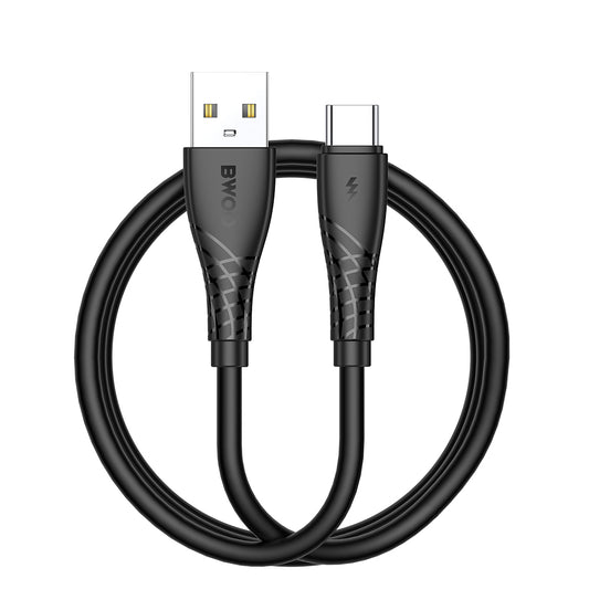 Kabel za podatke i punjenje USB-A - USB-C BWOO BO-X318C, 27W, 1m, Crni