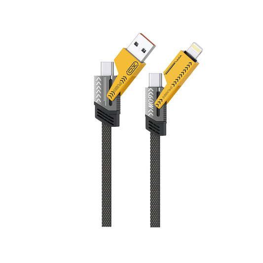 Kabel za podatke i punjenje USB-A / USB-C - Lightning / USB-C XO Design NB283, 60W, 1m, Sivi