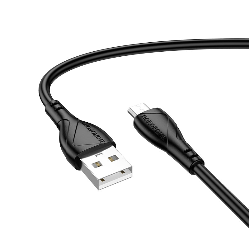 Kabel za podatke i punjenje USB-A - microUSB Borofone BX121 Energy, 18W, 1m, Crni