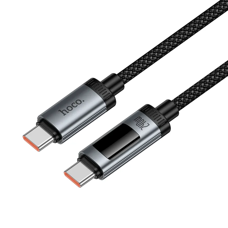Kabel za podatke i punjenje USB-C - USB-C HOCO Display U148, 240W, 1.2m, Crni