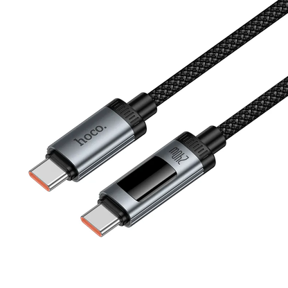 Kabel za podatke i punjenje USB-C - USB-C HOCO Display U148, 240W, 1.2m, Crni