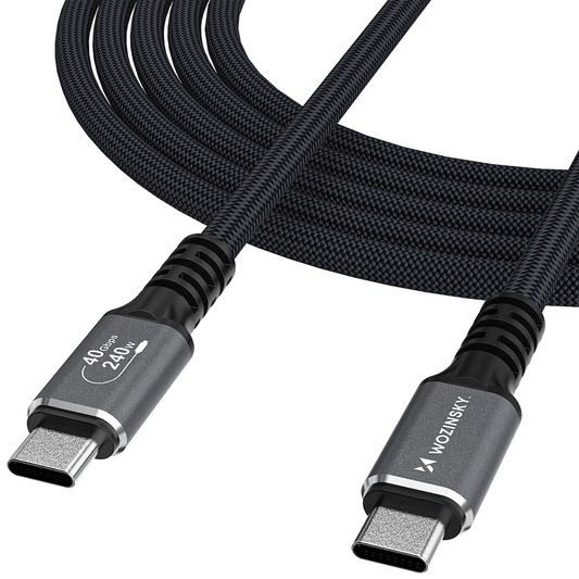 Kabel za prijenos podataka i punjenje USB-C - USB-C WZK WPS-UY42S, 240W, 2m, Crni