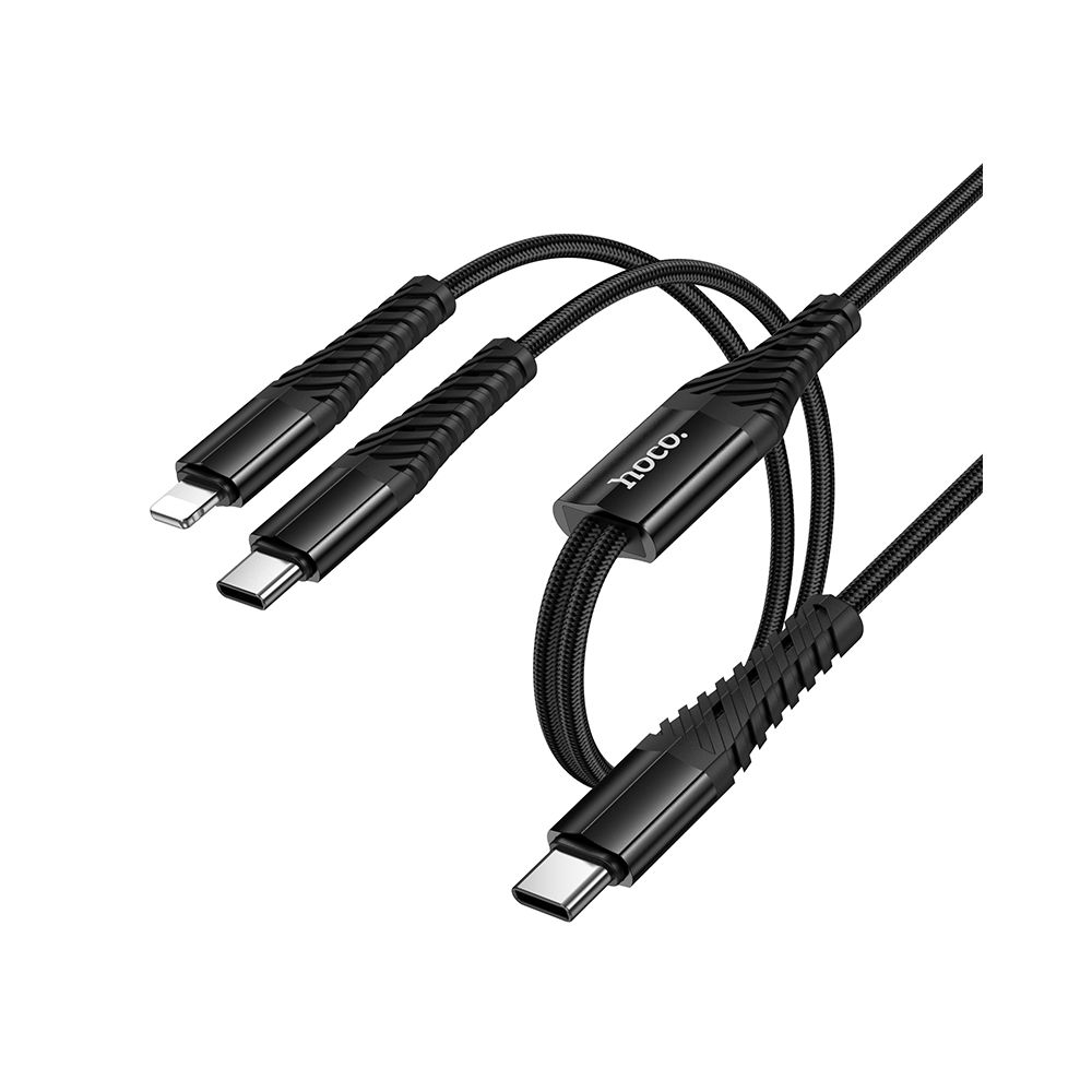 Kabel za punjenje USB-C - Lightning / USB-C HOCO X123, 10W, 1m, Crni