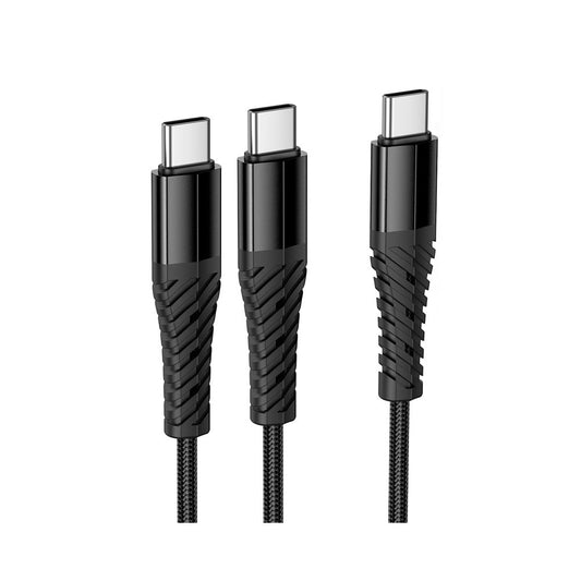 USB-C punjački kabel - 2 x USB-C HOCO X123, 10W, 1m, Crni