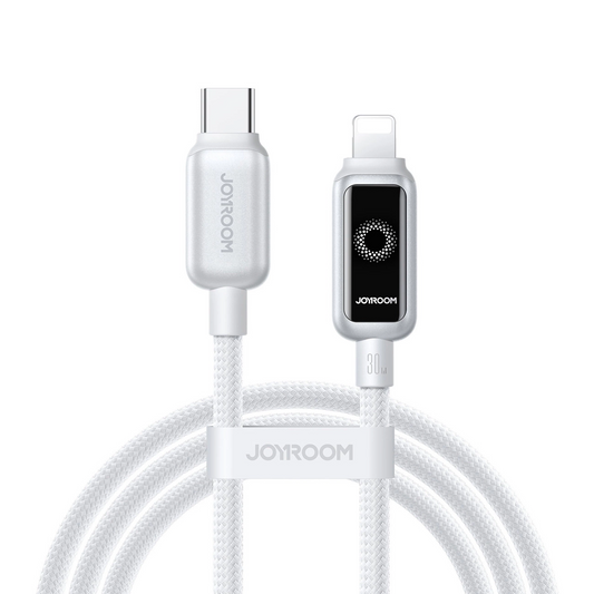 Kabel za podatke i punjenje USB-C - Lightning Joyroom S-A55 StarFlight Display, 30W, 1.2m, Bijeli