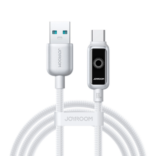 Kabel za podatke i punjenje USB-A - USB-C Joyroom S-A55 StarFlight Display, 66W, 1.2m, Bijeli