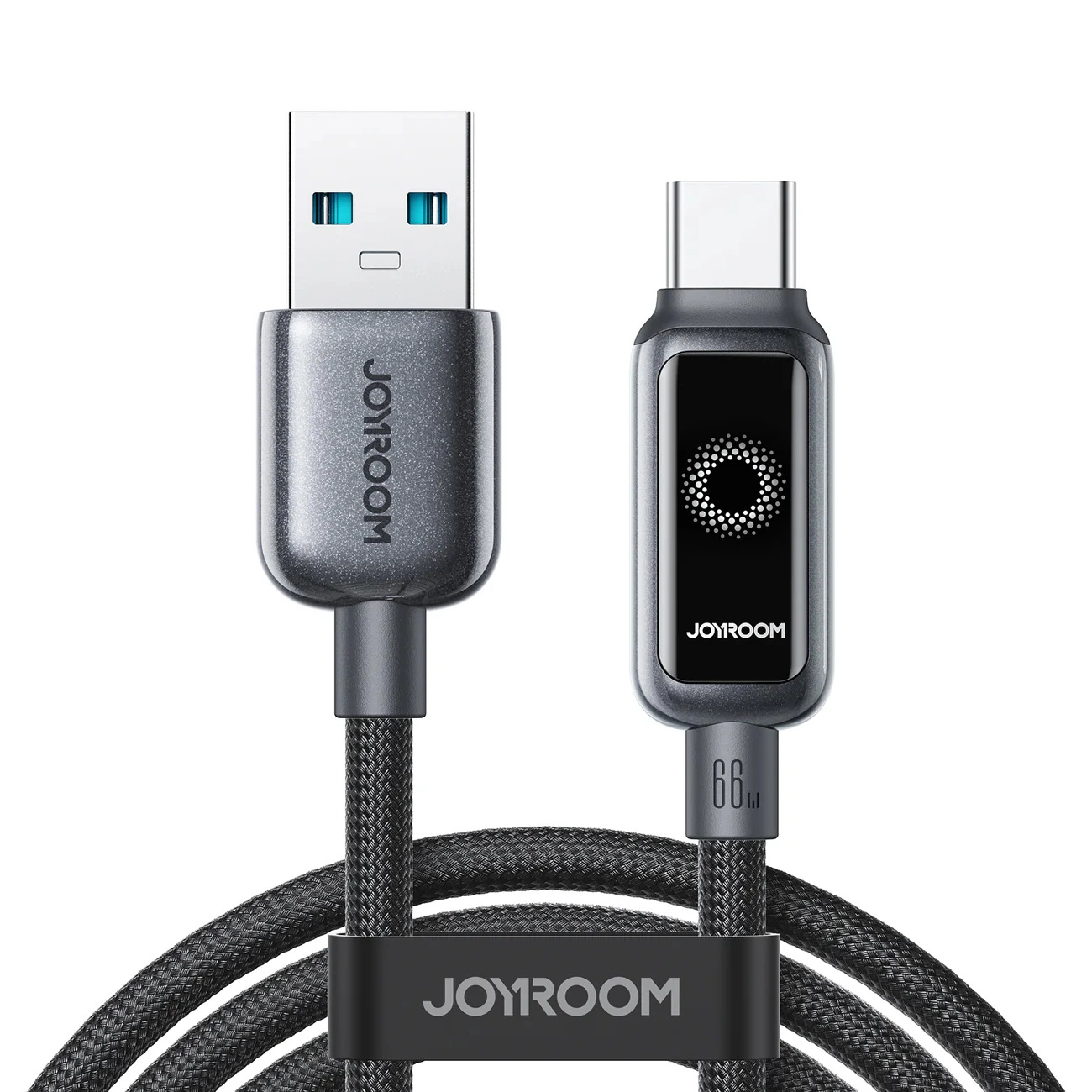Kabel za podatke i punjenje USB-A - USB-C Joyroom S-A55 StarFlight Display, 66W, 1.2m, Crni