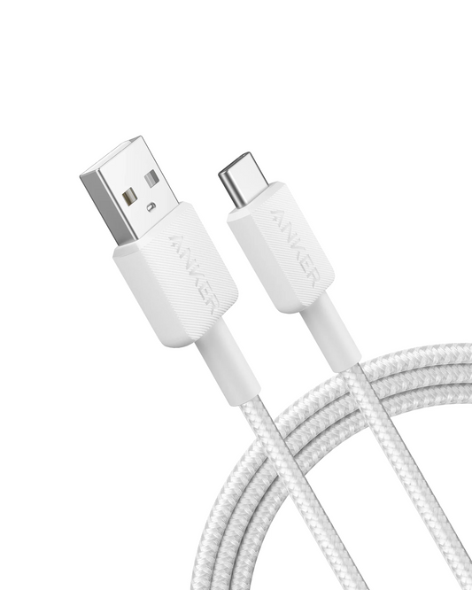 Kabel za podatke i punjenje USB-A - USB-C Anker 322, 18W, 1.8m, Bijeli A81H6G21