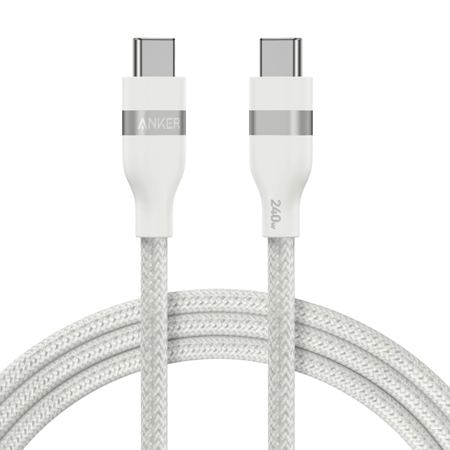 Kabel za prijenos podataka i punjenje USB-C - USB-C Anker, 240W, 1.8m, Bijeli A82E2H22