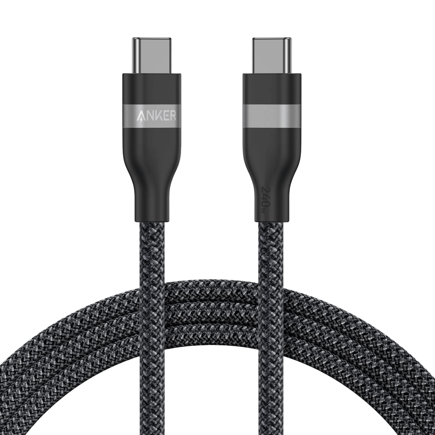 Kabel za prijenos podataka i punjenje USB-C - USB-C Anker, 240W, 1.8m, Crni A82E2H12