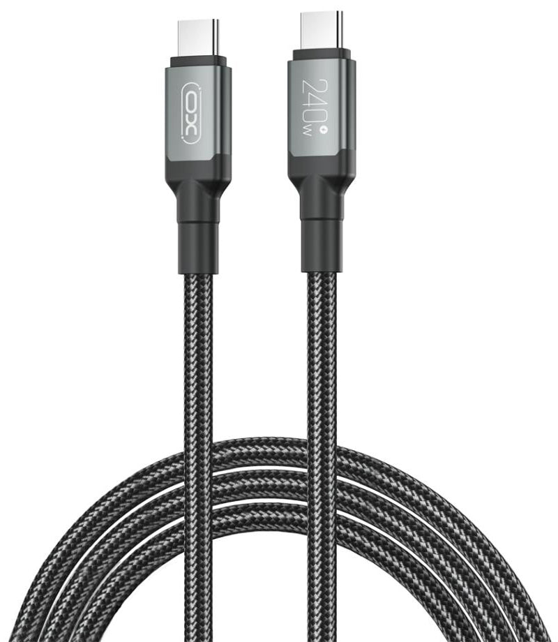 Kabel za podatke i punjenje USB-C - USB-C XO Design NB-Q264B, 240W, 2m, Crni