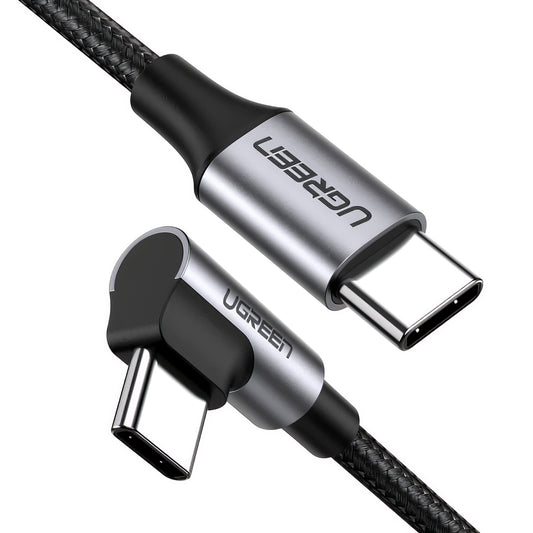 Kabel za prijenos podataka i punjenje USB-C - USB-C UGREEN US255 Angled, 60W, 3m, Sivi