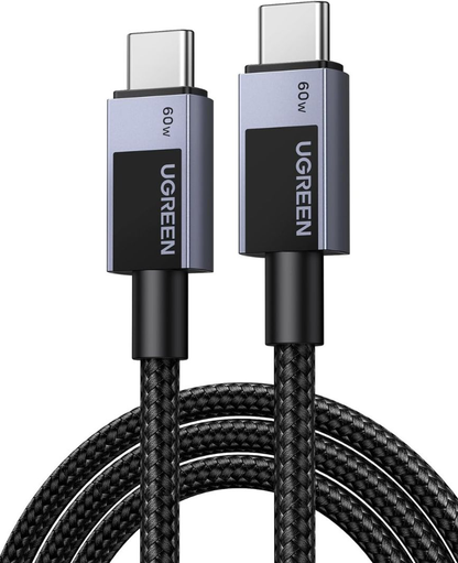 Kabel za podatke i punjenje USB-C - USB-C UGREEN L524, 60W, 2m, Sivi