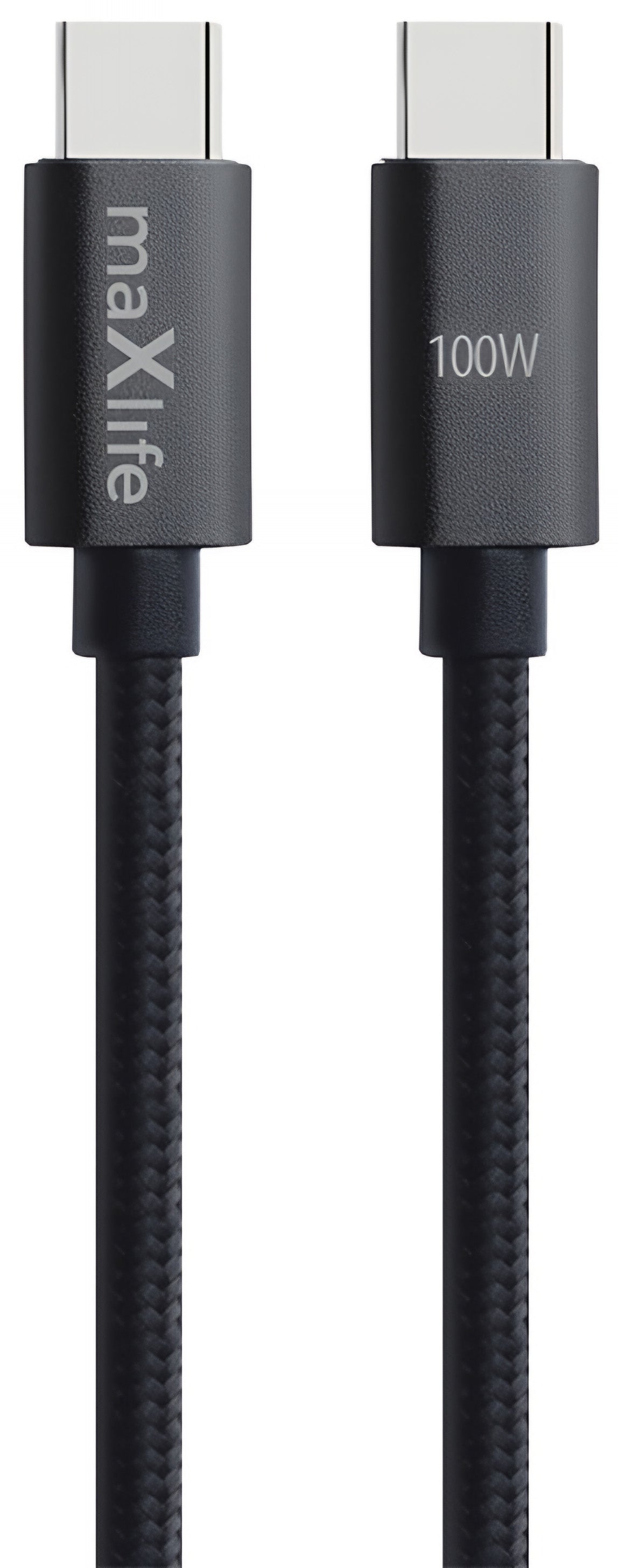 Kabel za podatke i punjenje USB-C - USB-C MaXlife MXUC-12, 100W, 1m, Crni