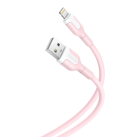 Kabel za prijenos podataka i punjenje USB-A - Lightning XO Design NB212, 18W, 1m, Roza