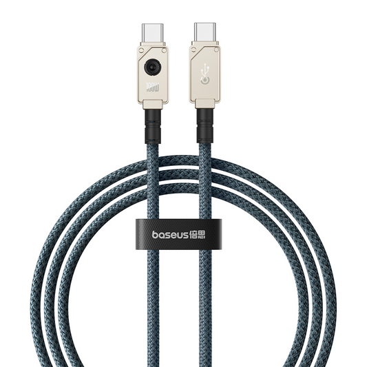 Kabel za prijenos podataka i punjenje USB-C - USB-C Baseus Unbreakable, 100W, 2m, Bijeli P10355800221-01