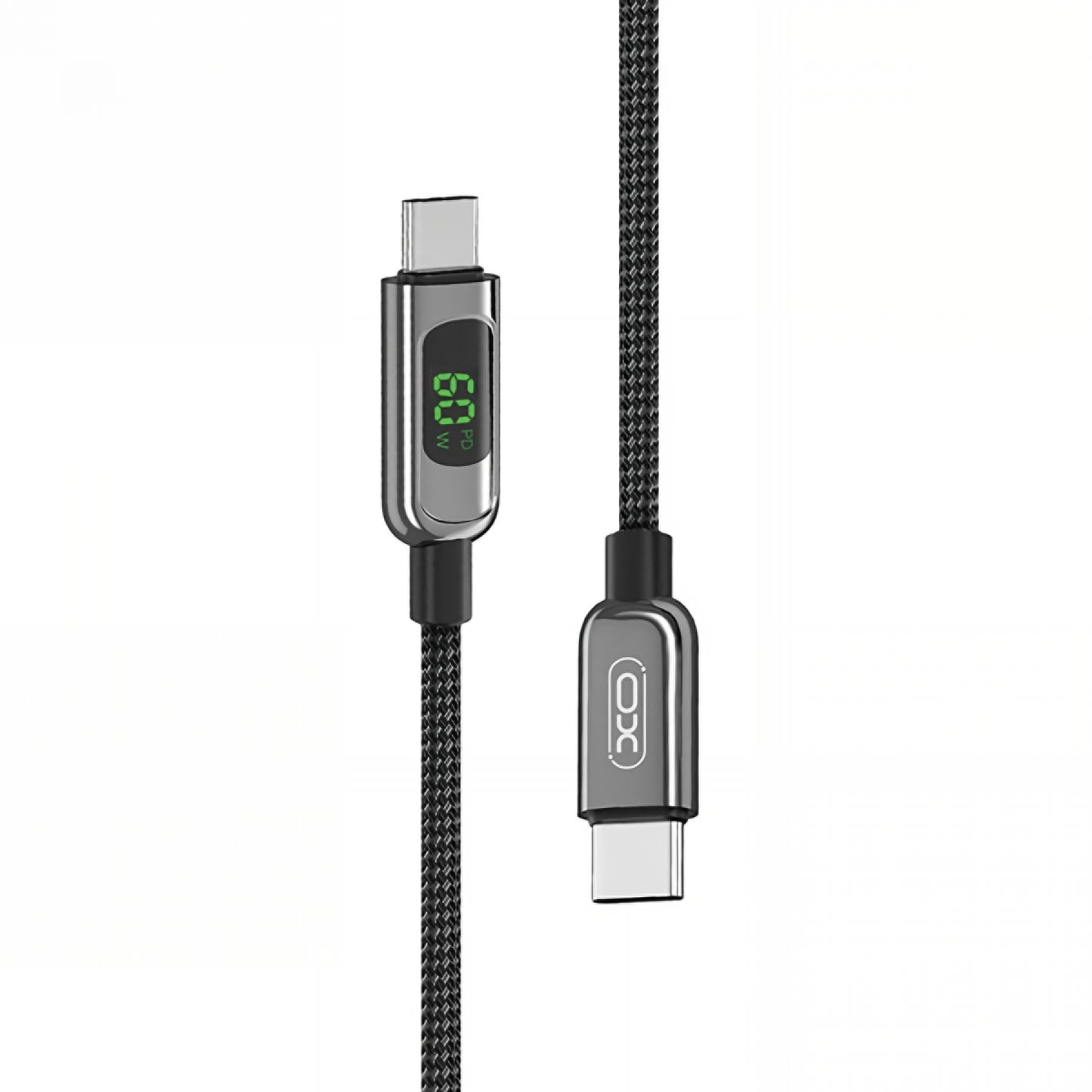 Kabel za podatke i punjenje USB-C - USB-C XO Design NB-Q203B Display, 60W, 1m, Crni