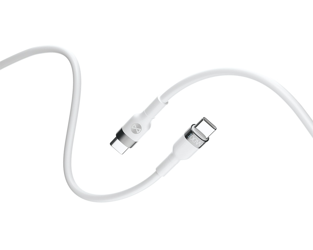 Kabel za podatke i punjenje USB-C - USB-C Forever Flexible, 100W, 2m, Bijeli
