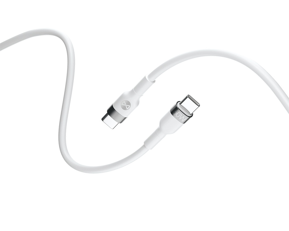 Kabel za podatke i punjenje USB-C - USB-C Forever Flexible, 60W, 2m, Bijeli