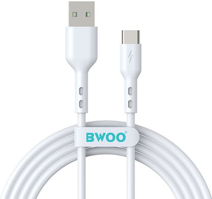 Kabel za podatke i punjenje USB-A - USB-C BWOO X172C, 60W, 1m, Bijeli