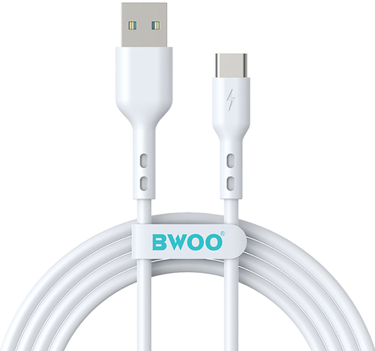 Kabel za podatke i punjenje USB-A - USB-C BWOO X172C, 60W, 1m, Bijeli