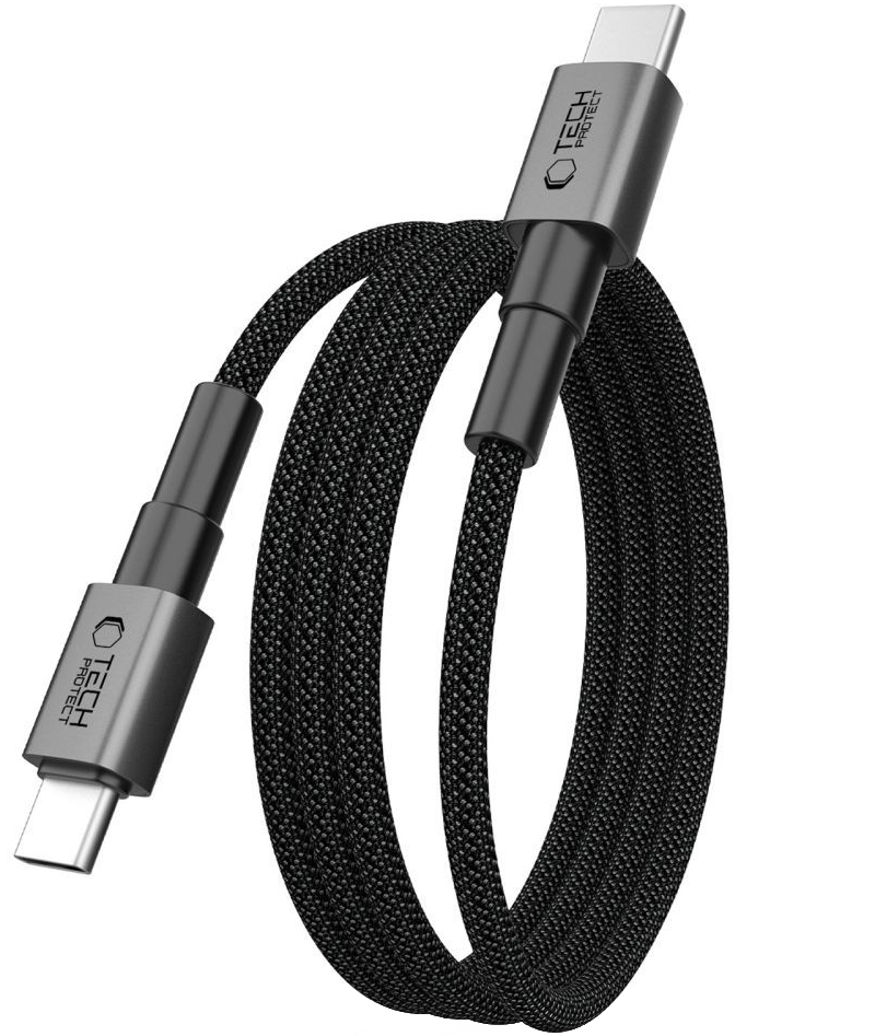 Kabel za podatke i punjenje USB-C - USB-C Tech-Protect Ultraboost DNA MagTwist, 100W, 2m, Sivi