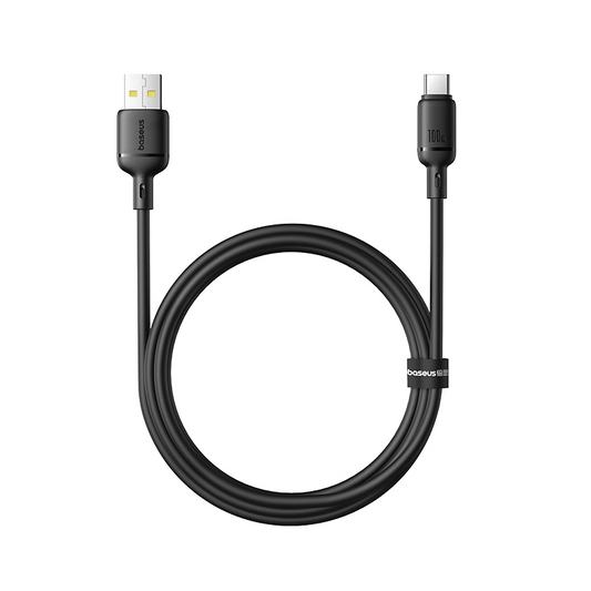 Kabel za podatke i punjenje USB-A - USB-C Baseus Silky, 100W, 1m, Crni P10377703113-00