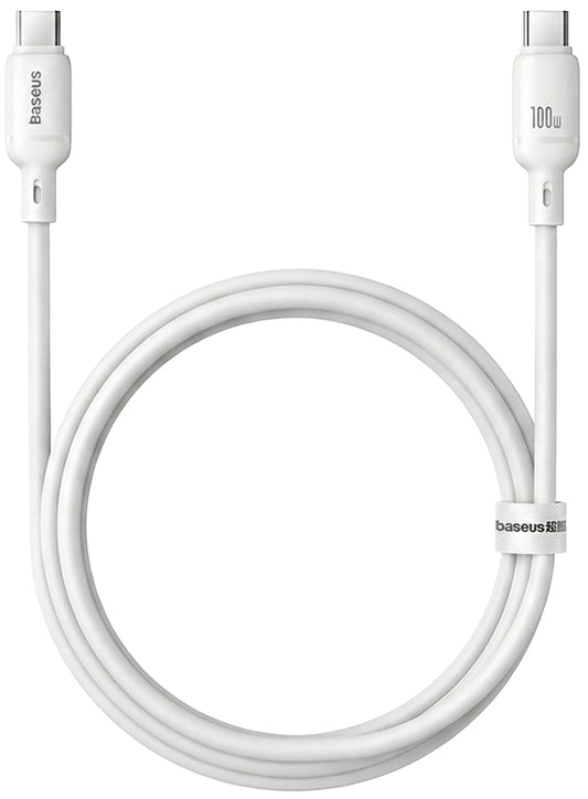 Kabel za podatke i punjenje USB-C - USB-C Baseus Silky, 100W, 1m, Bijeli P10377704213-00