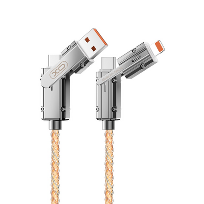 Kabel za podatke i punjenje USB-C / USB-A - USB-C / Lightning XO Design NB276, 60W, 1m, Sivi