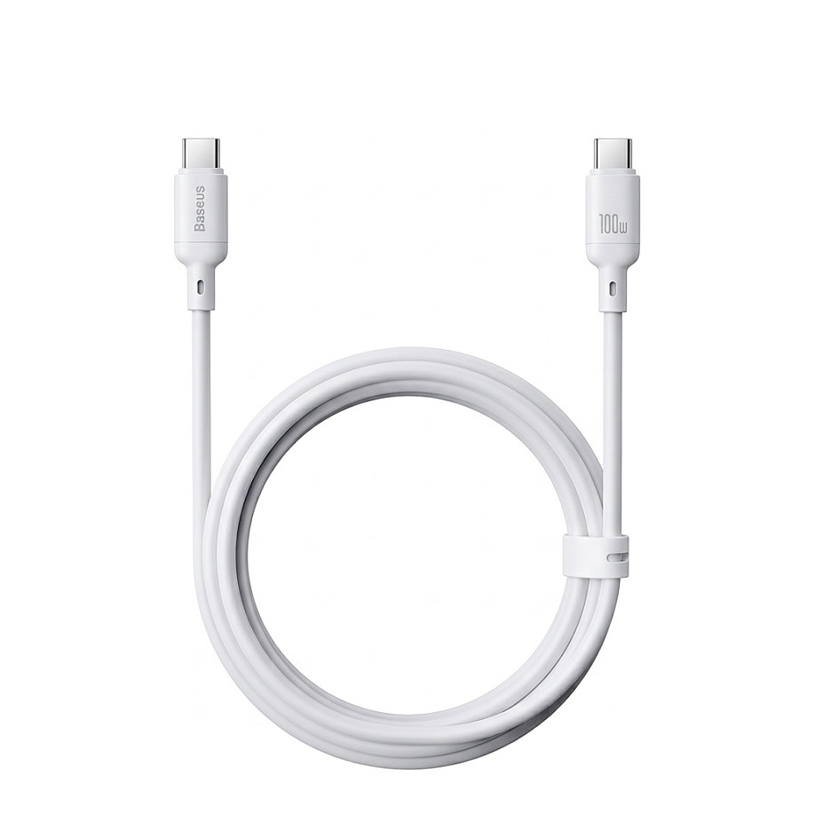 Kabel za podatke i punjenje USB-C - USB-C Baseus Silky, 100W, 2m, Bijeli