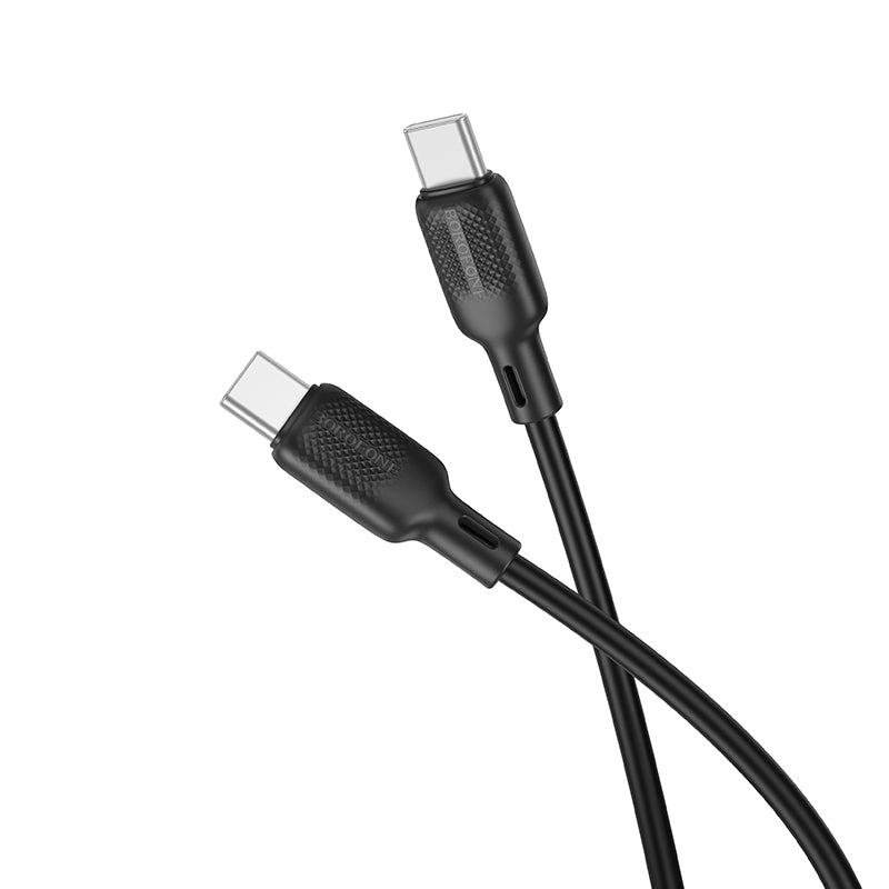 USB-C - USB-C kabel za prijenos podataka i punjenje Borofone BX113 Lenny, 60W, 1m, Crna