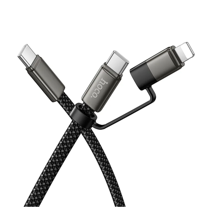 Kabel za prijenos podataka i punjenje USB-C - Lightning / USB-C HOCO X125, 60W, 1m, Crna