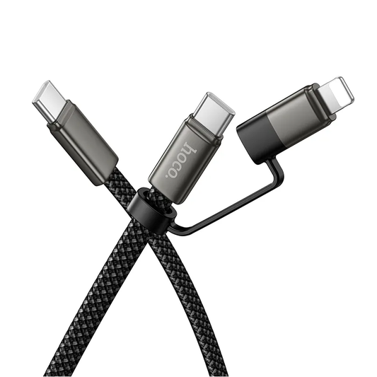 Kabel za prijenos podataka i punjenje USB-C - Lightning / USB-C HOCO X125, 60W, 1m, Crna
