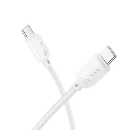 USB-C - USB-C kabel za prijenos podataka i punjenje HOCO X113, 60W, 1m, Bijela