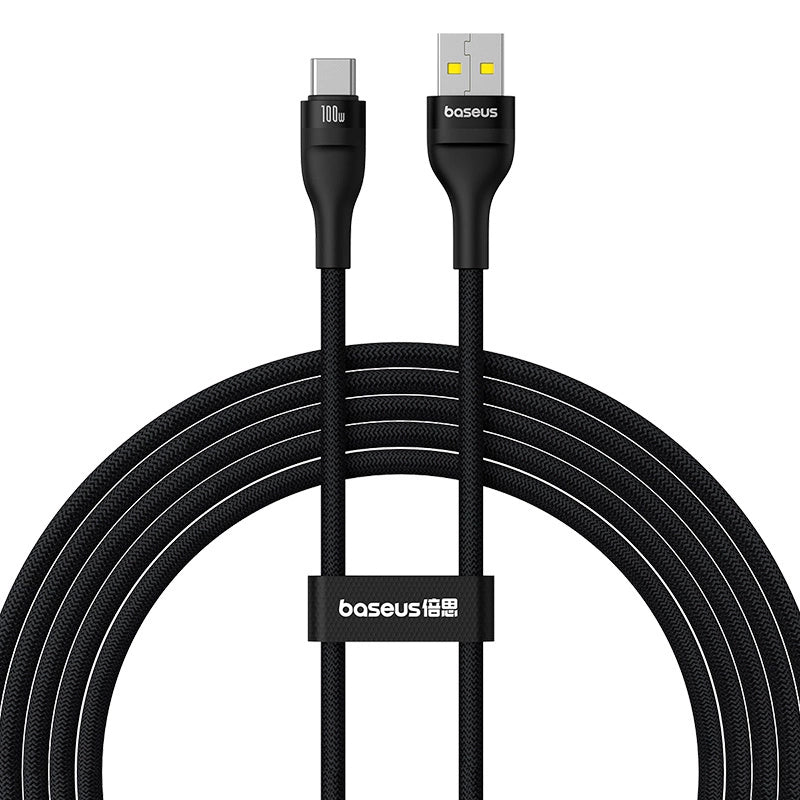 USB-A - USB-C kabel za prijenos podataka i punjenje Baseus Flash Series II, 100W, 2m, Crni P10311804111-01