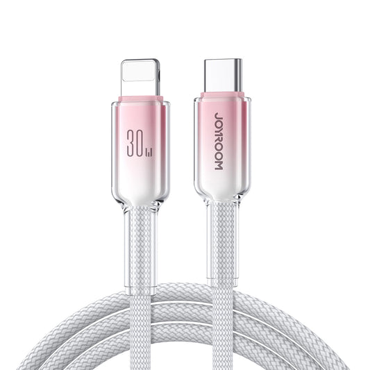 USB-C kabel za prijenos podataka i punjenje - Lightning Joyroom S-A42, 30W, 1.2m, Bijela