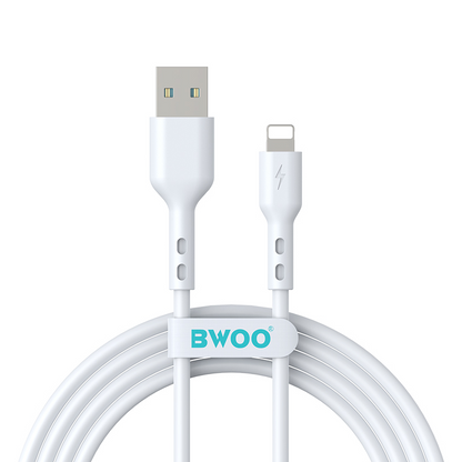 USB-A - Lightning kabel za prijenos podataka i punjenje BWOO BO-X172L-2M, 15W, 2m, Bijela
