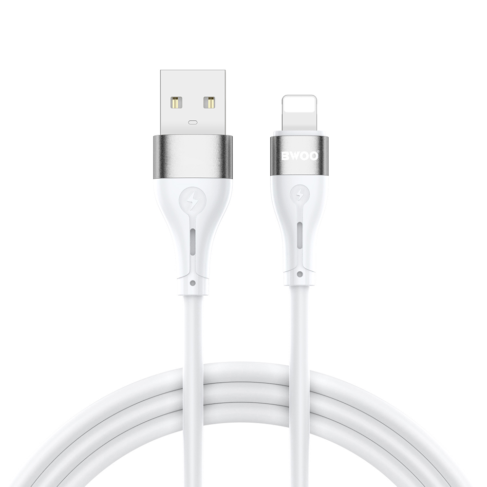 Kabel za prijenos podataka i punjenje USB-A - Lightning BWOO X280L, 15W, 1m, Bijeli