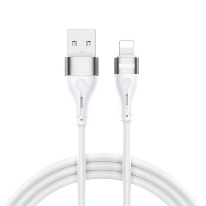 Kabel za prijenos podataka i punjenje USB-A - Lightning BWOO X280L, 15W, 1m, Bijeli