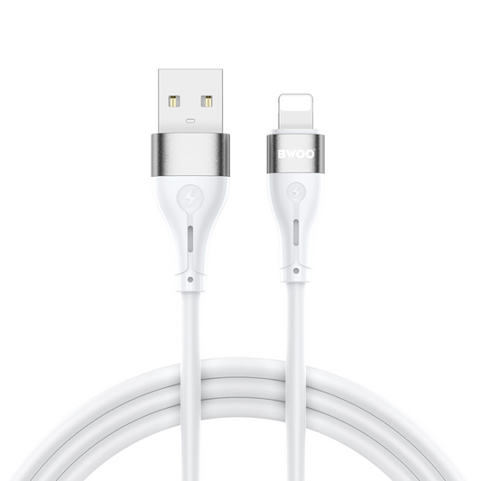 Kabel za prijenos podataka i punjenje USB-A - Lightning BWOO X280L, 15W, 1m, Bijeli
