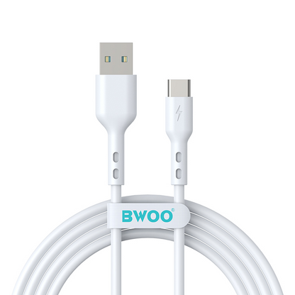 Kabel za prijenos podataka i punjenje USB-A - USB-C BWOO BO-X172C-2M, 15W, 2m, Bijeli