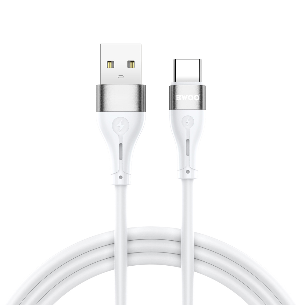 Kabel za prijenos podataka i punjenje USB-A - USB-C BWOO X280C, 15W, 1m, Bijeli
