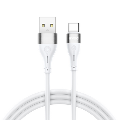 Kabel za prijenos podataka i punjenje USB-A - USB-C BWOO X280C, 15W, 1m, Bijeli